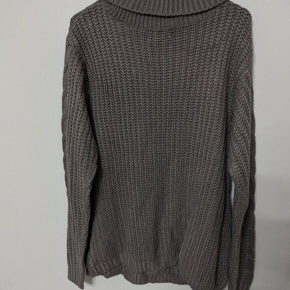 Amalli Talli Grey Knit Turtleneck Sweater size Medium Tall - Picture 7 of 10